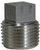 Midland Metal 79653 Square Head Plugs, Aluminum Fittings, 1/2 Aluminum Sq. Head Plug, Nipples and Fittings