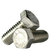 1/4"-20 x 2 1/2" Hex Cap Screws, 18-8 Stainless Steel, Partially Threaded, Qty 100