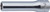 Ko-ken 2300M-4.5 1/4 Sq. Dr. Socket 4.5mm 6 point Length 50mm