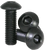 #6-32 x 3/8" Button Head Socket Cap Screws, Thermal Black Oxide, Coarse, Fully Threaded, Alloy Steel, Qty 100