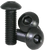 #8-32 x 5/8" Button Head Socket Cap Screws, Thermal Black Oxide, Coarse, Fully Threaded, Alloy Steel, Qty 100