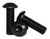 M8-1.25 x 10 mm Button Head Socket Cap Screws, Thermal Black Oxide, Class 12.9, Coarse, Fully Threaded, Alloy Steel, ISO 7380, Qty 100