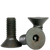 1/4"-20 x 3/8" Flat Head Socket Cap Screws, Tamper-Resistant, Thermal Black Oxide, Full Thread, Coarse (UNC), Alloy Steel, Qty 100