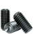 1/4"-20 x 1/4" Knurled Cup Point Socket Set Screws, Thermal Black Oxide, Coarse, Alloy Steel, Qty 100
