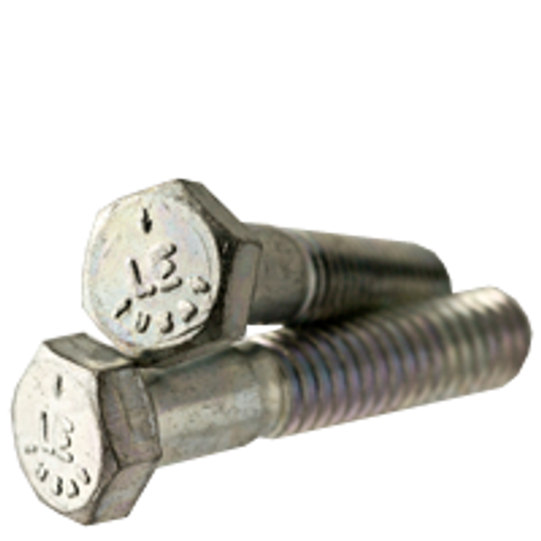 5/8"-18 x 1 1/4" Hex Cap Screws, Zinc Cr+3, Grade 5, Fine, Fully Threaded, Medium Carbon, Qty 25