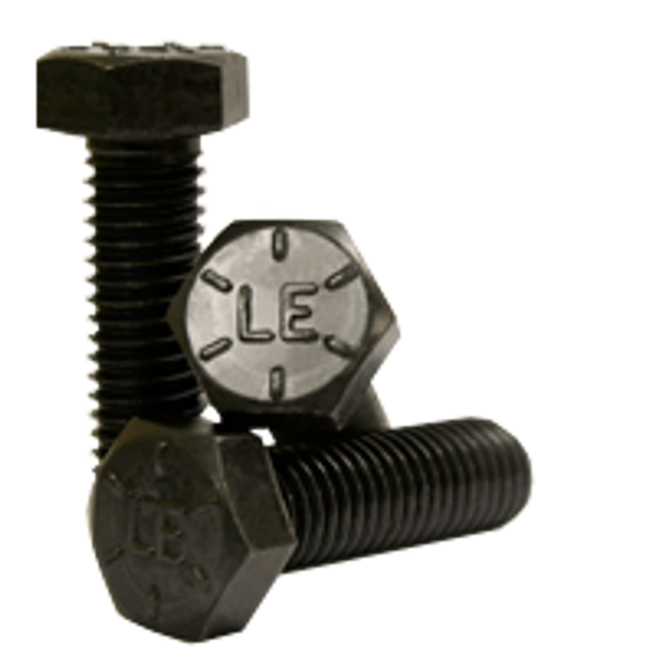 1/4"-20 x 3" Hex Cap Screws, Plain, Grade 8, Coarse, Partially Threaded, Alloy Steel, (USA), Qty 100