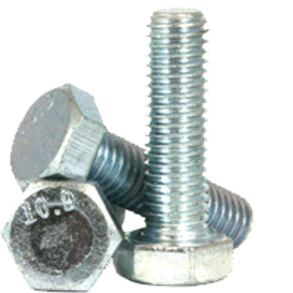 M24-3.00 x 110mm Hex Cap Screws, Zinc Cr+3, Class 10.9, Coarse, Partially Threaded, DIN 931 / ISO 4014, Qty 10