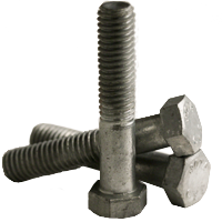 3/8"-16 x 2 3/4" Hex Bolts, Grade A, A307, Hot-Dipped Galvanized HDG, Partial Thread, Coarse (UNC), Qty 100