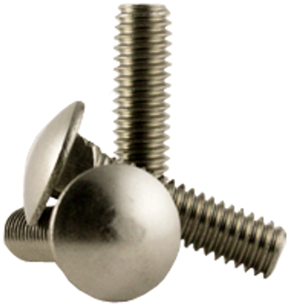5/8"-11 x 7 1/2" Carriage Bolts, 18-8 Stainless Steel, Coarse, Partially Threaded, Qty 10