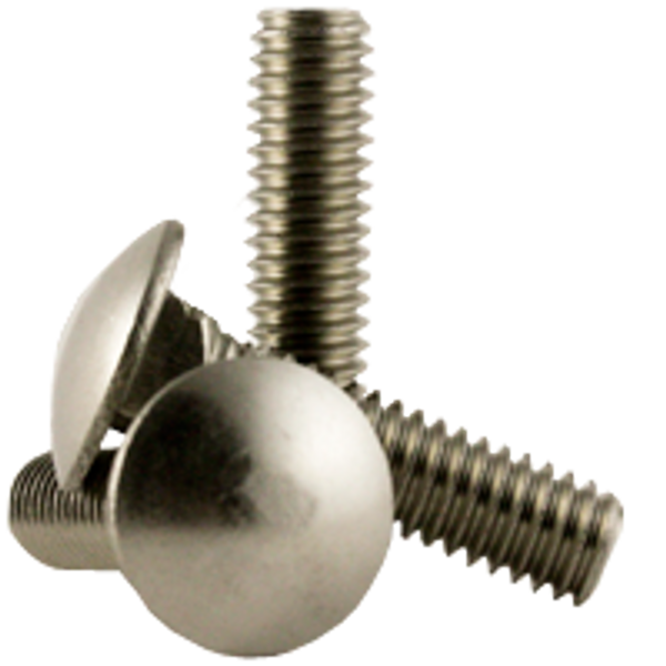 3/4"-10 x 7" Carriage Bolts, 18-8 Stainless Steel, Coarse, Partially Threaded, Qty 10