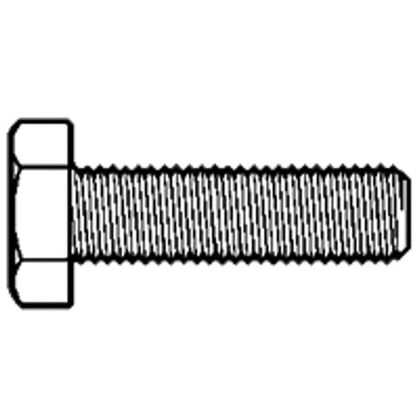 3/8"-16 x 1" Hex Tap Bolt, Hot Dipped Galvanized, Grade A, Fully Threaded, A307, Qty 50