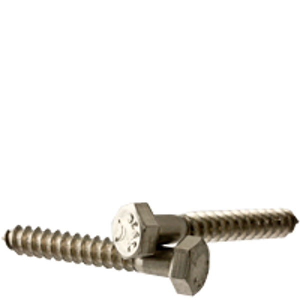 5/8"-5 x 2" Hex Lag Screws, 18-8 Stainless Steel, Coarse, Qty 25