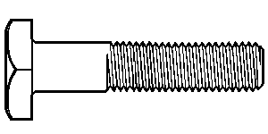 1/2"-13 x 7" Square Head Bolts, Grade A, A307, Plain Finish, Partial Thread, Qty 25