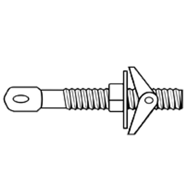 1/4"-20 x 3" Toggle Bolts, Acoustical, Zinc Cr+3, Qty 25