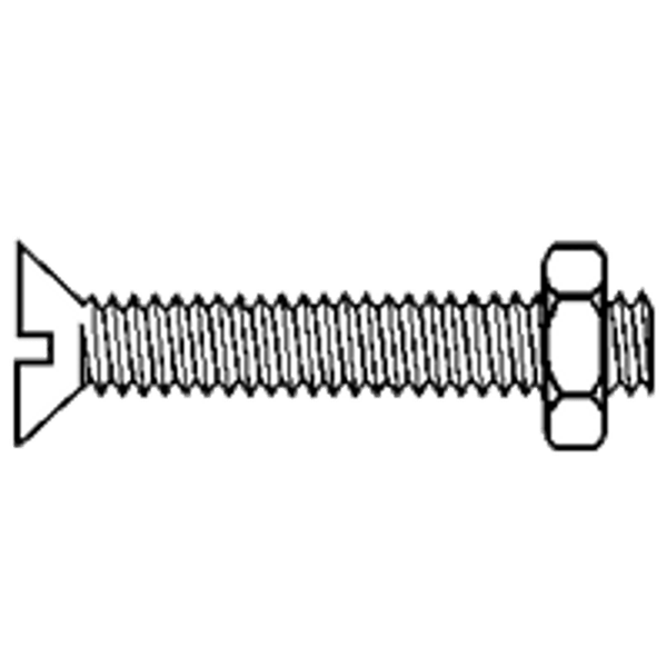 5/32"-32 x 1/2" Stove Bolts, Slotted Round Head, Zinc Cr+3, Qty 100