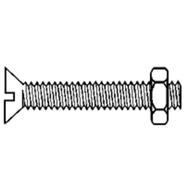 3/16"-24 x 3" Stove Bolts, Slotted Round Head, Zinc Cr+3, Qty 100