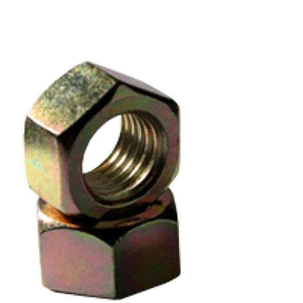 1/2"-13 Hex Nuts, Zinc-Yellow, Coarse, Low Carbon, Qty 100