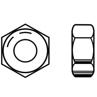 5/8"-18 Hex Nuts, Grade 8, Zinc-Yellow Cr+3, Made in USA, Qty 25