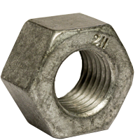 1 1/4"-7 Heavy Hex Nuts, Hot Dipped Galvanized, Grade 2H, Wax, A194 / SA 194, Qty 1