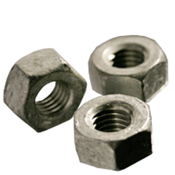 1/4"-20 Heavy Hex Nuts, Hot Dipped Galvanized, Grade A, Coarse, A563, Qty 100