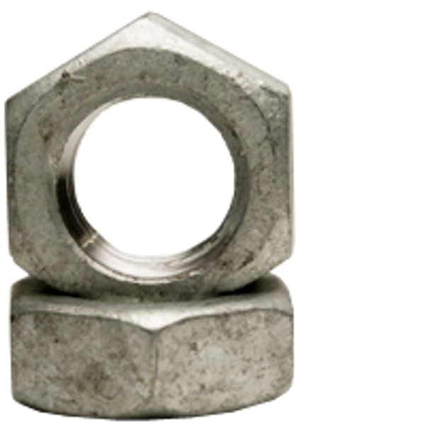 3/4"-10 Hex Jam Nuts, Hot Dipped Galvanized, Coarse, Low Carbon, Qty 50