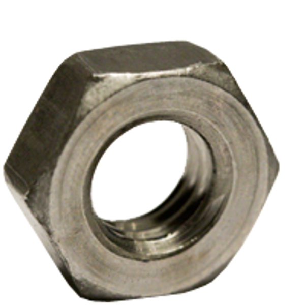 #10-24 x 3/8" x 1/8" Hex Machine Screw Nut, Low Carbon, Plain, Qty 100