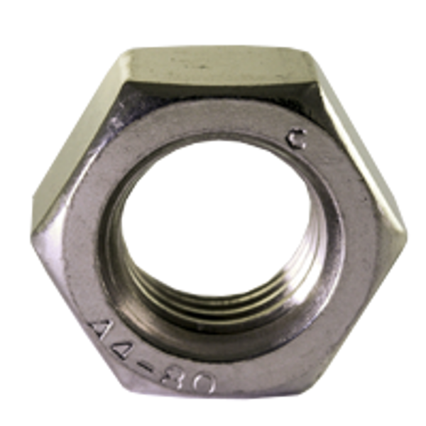 M12-1.75 Hex Nuts, Stainless Steel A4-80, Coarse, DIN 934, Qty 100