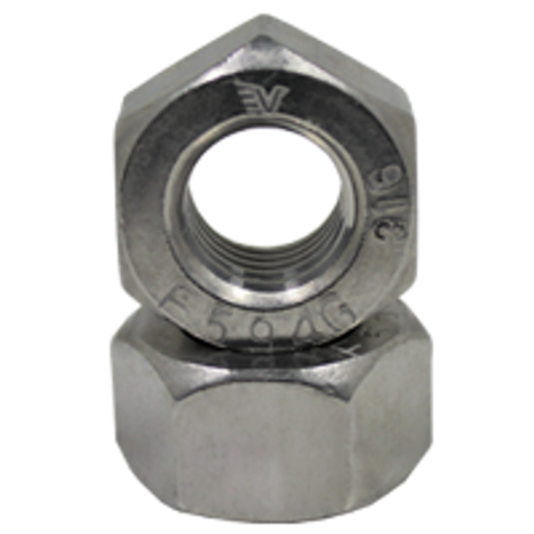 1"-8 Heavy Hex Nuts, 316 Stainless Steel, Coarse, Qty 25