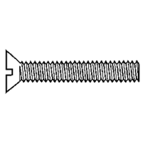 #6-32 x 1/2" Machine Screw, Brass, Slotted Flat Head, Qty 100