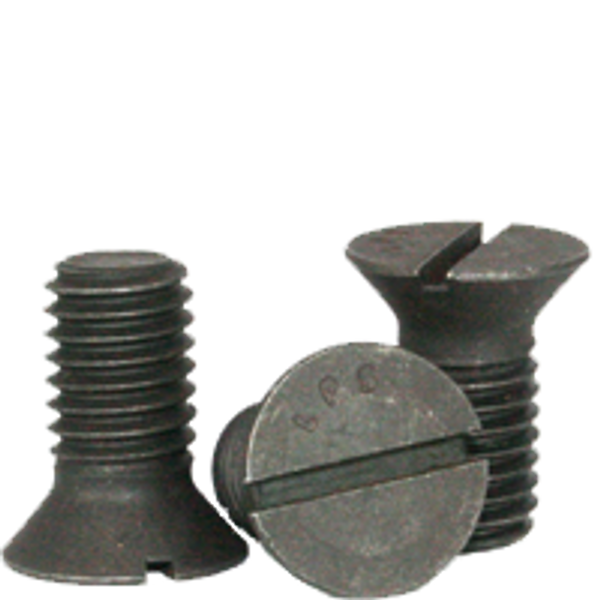 5/8"-11 x 4" Machine Screws, Slotted Flat Head Countersunk Cap Screws, Plain, Grade 2, Coarse, Qty 25