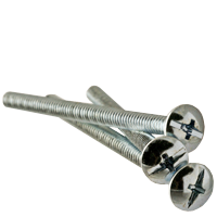 3/8"-16 x 4" Machine Screws, Phillips/Slotted Combo Truss Head, Zinc Cr+3, Full Thread, Coarse (UNC), Qty 25
