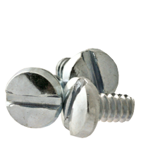 #6-32 x 5/8" Machine Screws, Slotted Binder Undercut, Zinc Cr+3, Full Thread, Coarse (UNC), Qty 100