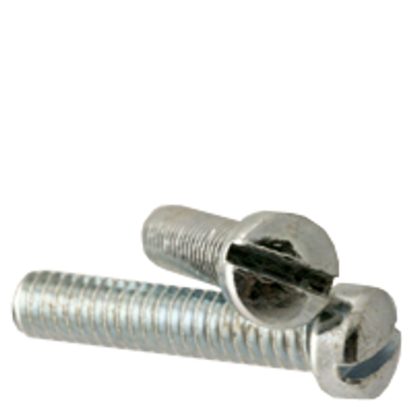 #8-32 x 5/8" Machine Screws, Fillister Head Slotted, Zinc Cr+3, Coarse, Fully Threaded, Qty 100