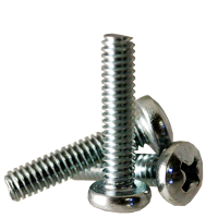 5/16"-18 x 1 1/4" Machine Screws, Phillips Pan Head, Zinc Cr+3, Full Thread, Qty 100