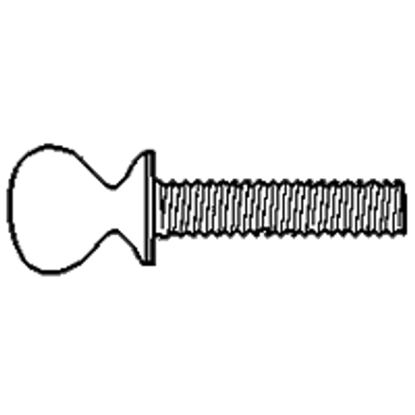 1/4"-20 x 1/2" Thumb Screws w/ Shoulder, Type A, Zinc Cr+3, Qty 100