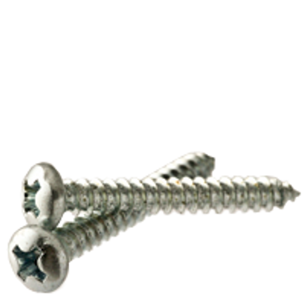 5/16"-9 x 1 1/2" Indent HWH Unslotted Tapping Screws, Type A, Zinc Cr+3, Qty 100