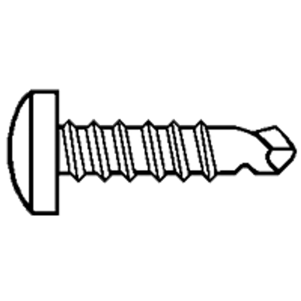 #12-14 x 3/4" Self Drilling Screws, Indent HWH TEKS/2, Zinc Cr+3, Qty 100