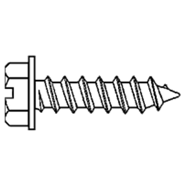 #12-11 x 5/8" Self-Tapping Screws, Unslotted Indent Hex Washer Head, 304 Stainless Steel, Type A, Fully Threaded, Qty 500