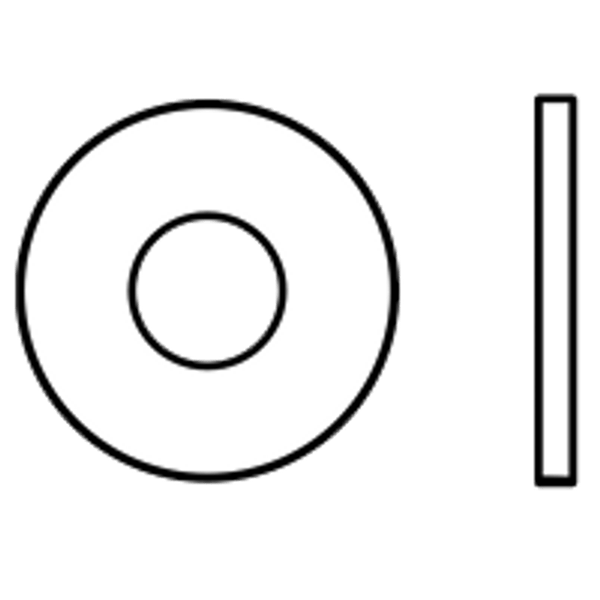 7/8"  FLAT WASHERS LOW CARBONUSS ZINC CR+3, Qty 25