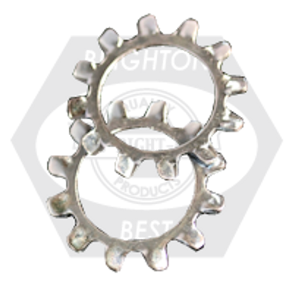 3/8" External Tooth Lock Washer, Zinc Cr+3, Qty 1000