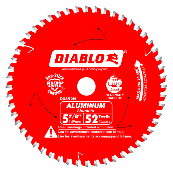 5-7/8 in. x 52 Tooth Medium Aluminum Cutting Saw Blade
