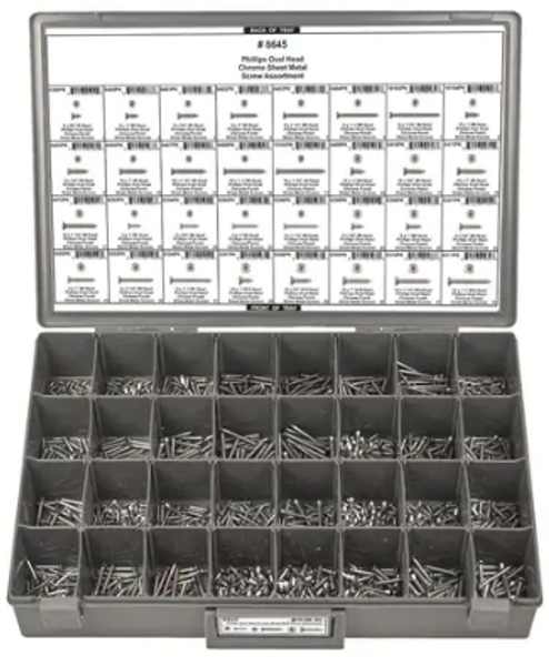 DISCO CHROME PAN/OVAL SCREW ASSORTMENT