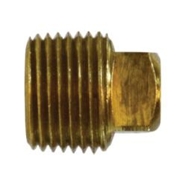 AMC 06109-08 Square Head Plug, 1/2 in MPT, 1.07 in, Brass