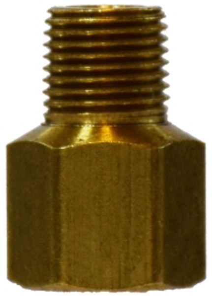 Midland Metal 16113 Adapter, 3/16 in 1/4 in MPT, Brass
