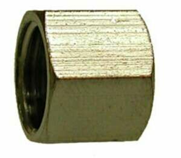 Midland Metal 18055 Nut, 3/8 in Compression, Brass, Nickel-Plated