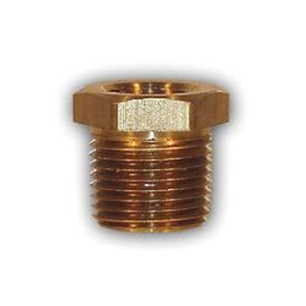 Mid-America Fittings 23232X6 Hex Bushing, 3/4 in MPT x 3/8 in FPT, Brass