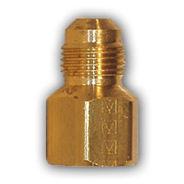 Mid-America Fittings 246X6X6 Adapter, 3/8 in SAE 45 deg Male Flared x 3/8 in FNPTF, Brass Mid-America Fittings 246X6X6 Adapter, 3/8 in SAE 45 deg Male Flared x 3/8 in FNPTF, Brass