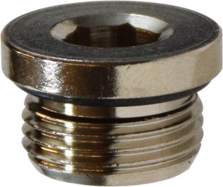 Midland Metal 28838 Countersunk Hex Plug, BSPT/BSPP Fittings, 1/2 Bspp N-Pltd C/S Sealed Plug, Brass Fittings