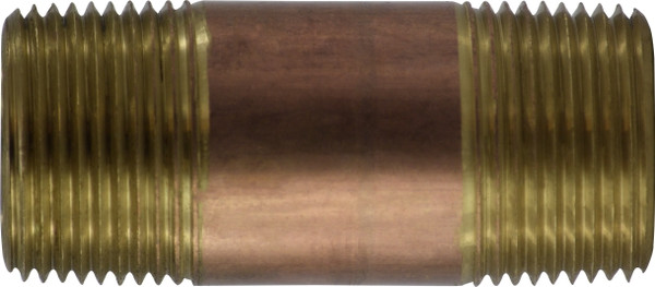 Midland Metal 1 X 2-1/2 XH RED BRASS NIPPLE - 42102