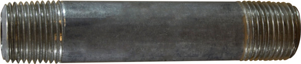 Midland Metal 51061 Seamless Pipe Nipple, 1/2 in MPT x 1/2 in MPT, 1-1/2 in L, Stainless Steel, SCH 80 Schedule